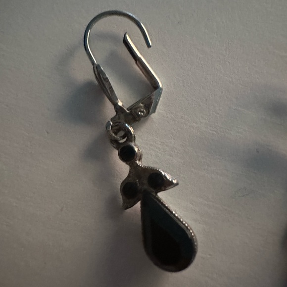 Black and Silver Earrings - Picture 9 of 10